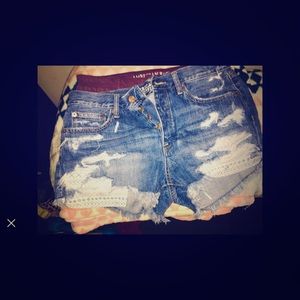 American Eagle Vintage High-Rise Festival Shorts